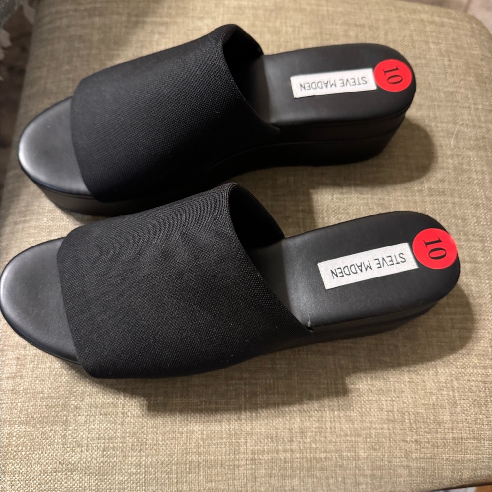 New! Vintage 90's Steve Madden Black Women's Mules